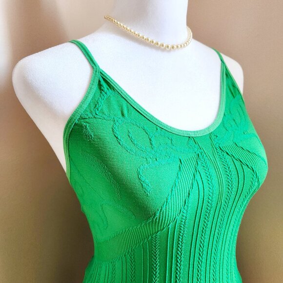 Vintage 2000s Y2K Green Sleeveless Cami Top Whimsigoth Twee Fairy Mermaid - Picture 4 of 5